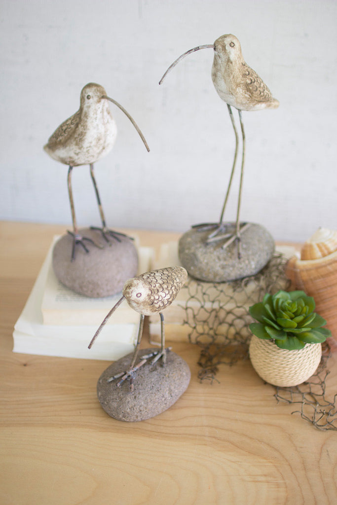 Painted shore birds, set of 3 - The Nifty Decor