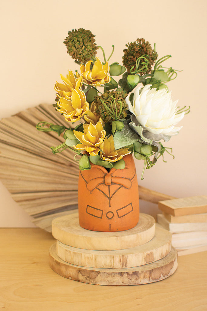 Bow tie clay pot - The Nifty Decor