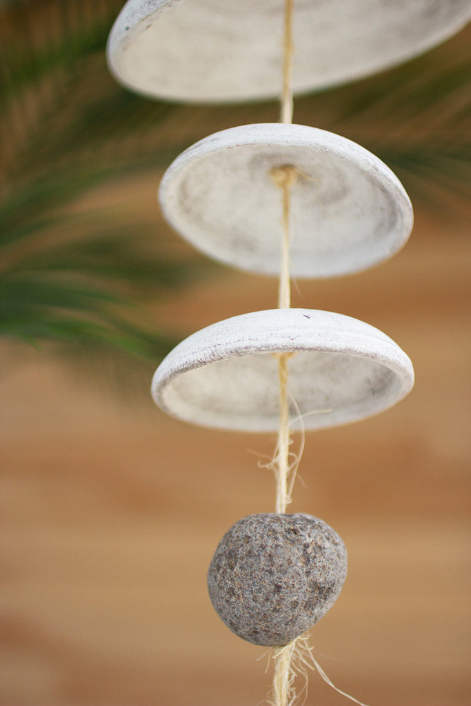 Moon chimes with rock detail - The Nifty Decor