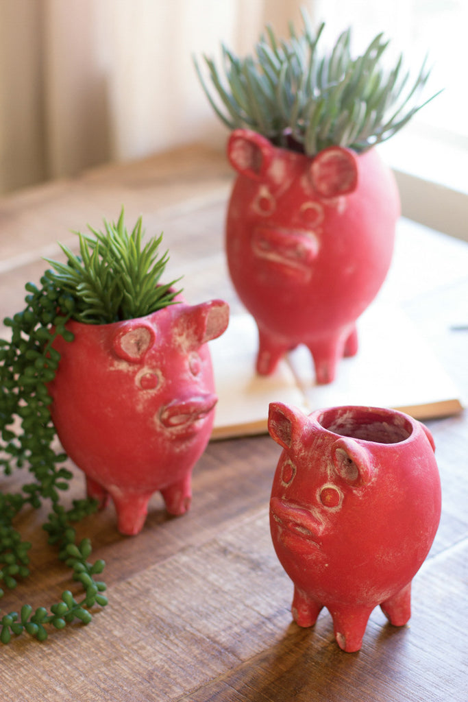 Pig planters, set of 3 - The Nifty Decor