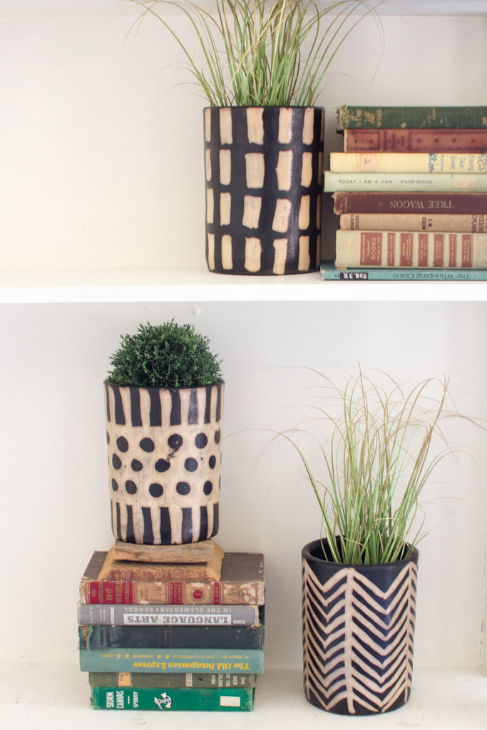 Clay lenca cylinders, set of 3 - The Nifty Decor