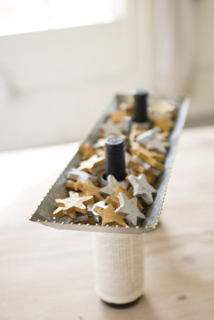 Gold and silver clay stars, bag of 75 - The Nifty Decor