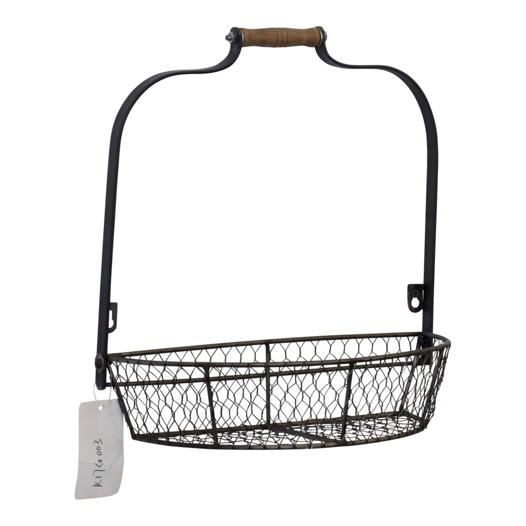 Mesh wire metal table top basket - Bombay Mercantile