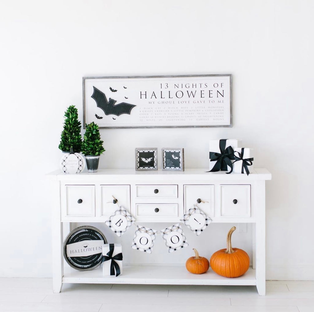 Reversible Wood Halloween and Harvest Sign - The Nifty Decor