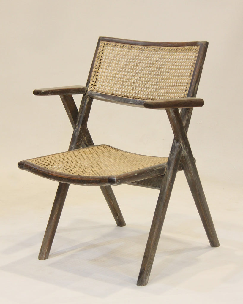 Rattan braided lounge chair - Bombay Mercantile