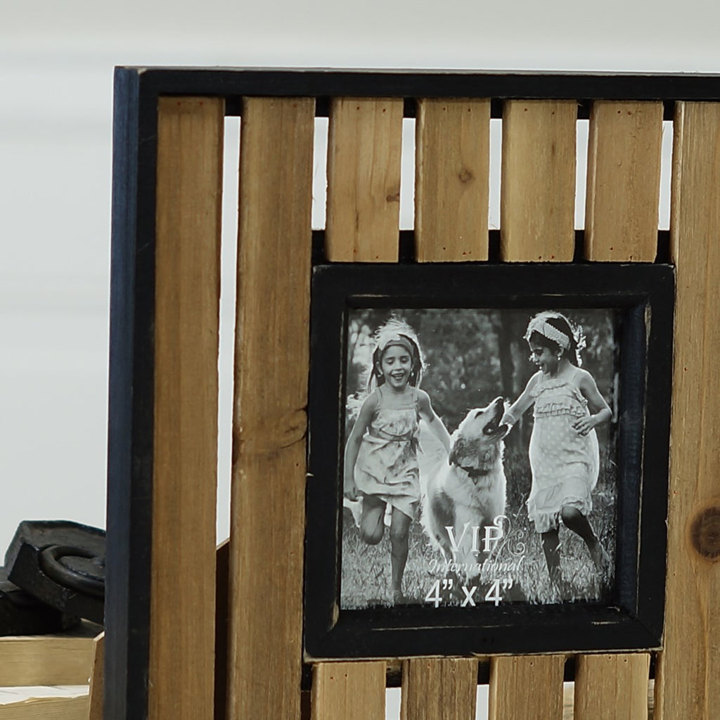 Natural wood photo picture frame - Bombay Mercantile