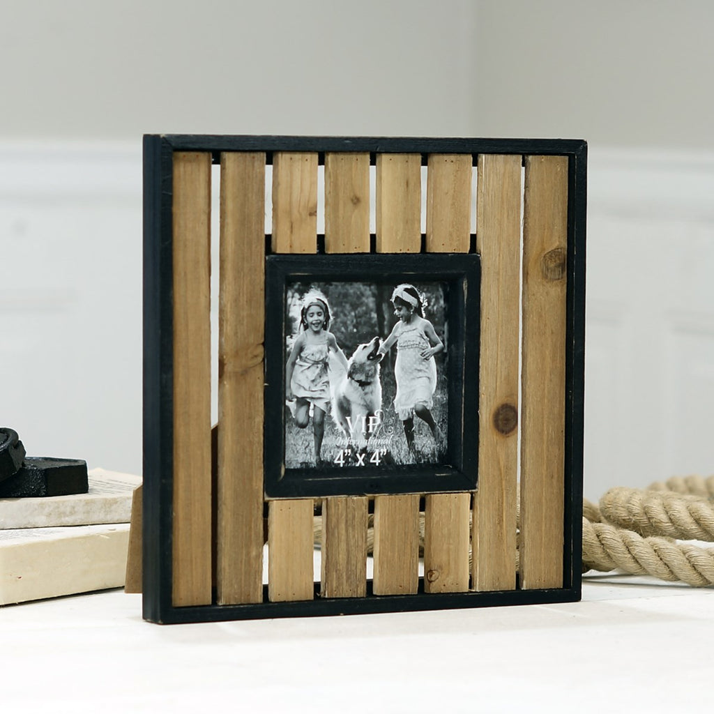 Natural wood photo picture frame - Bombay Mercantile