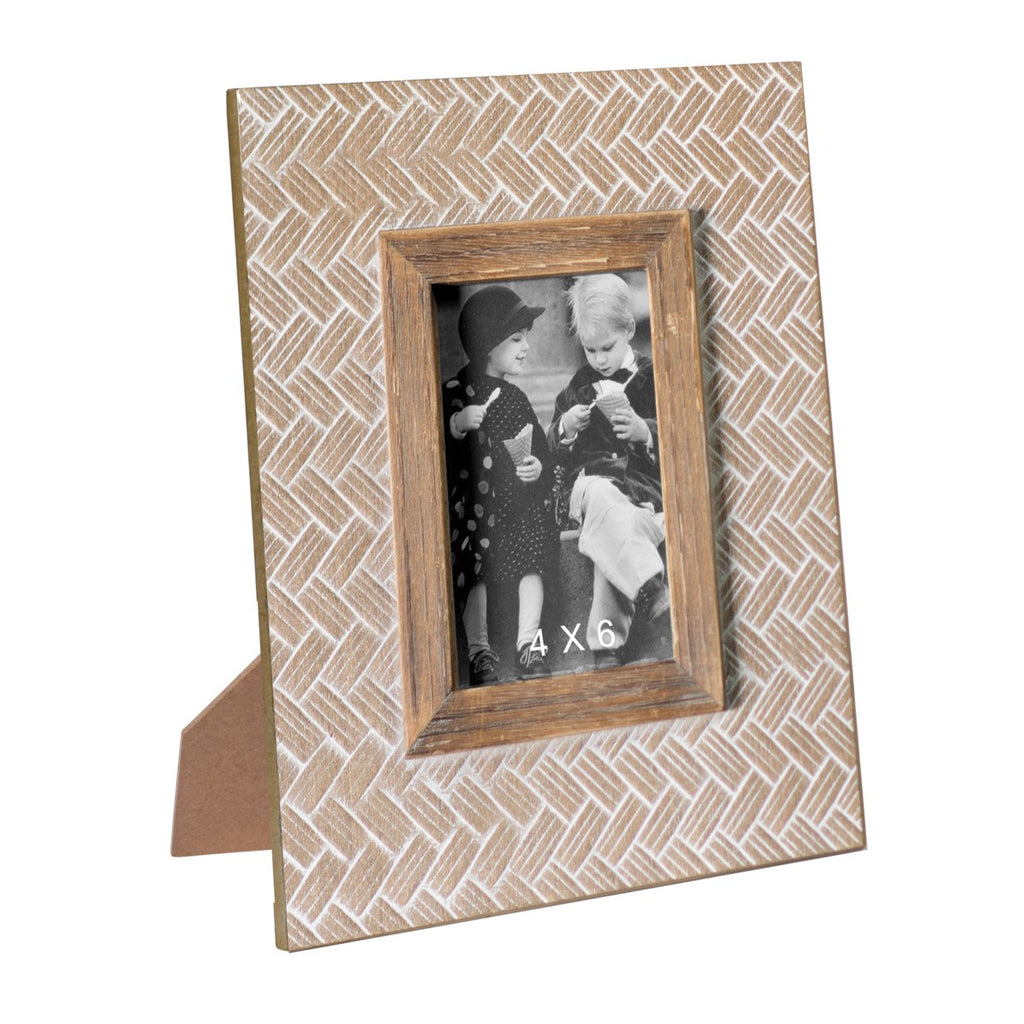 Wood photo frame 4x6 natural - Bombay Mercantile