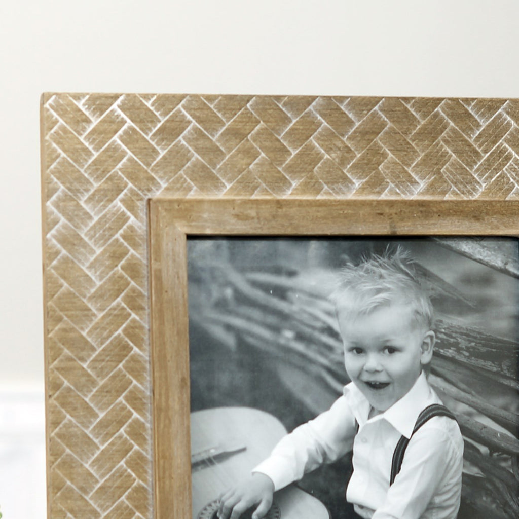 Natural wood photo picture frame 8x10 - Bombay Mercantile
