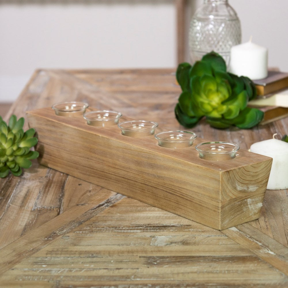 Wood Sugar Mold Candle Holder - The Nifty Decor
