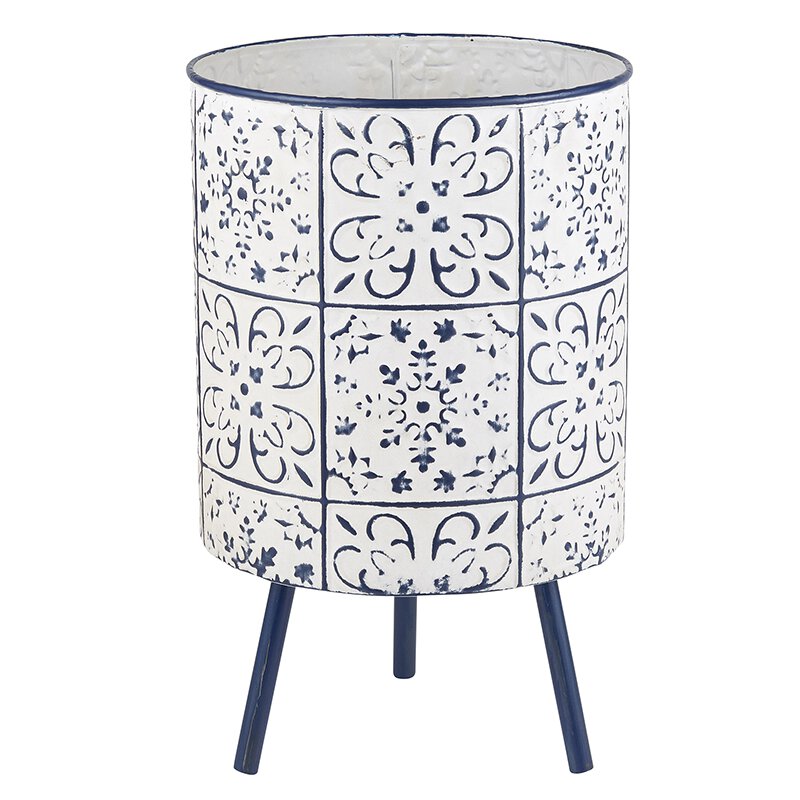 Cylinder Planter - Whitewash - Bombay Mercantile