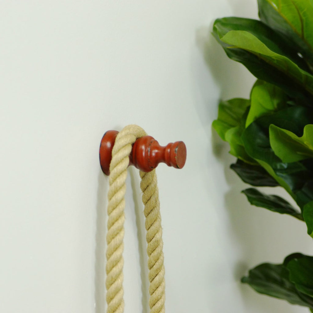 Wood knobs set of 3 with distressed finish - Bombay Mercantile