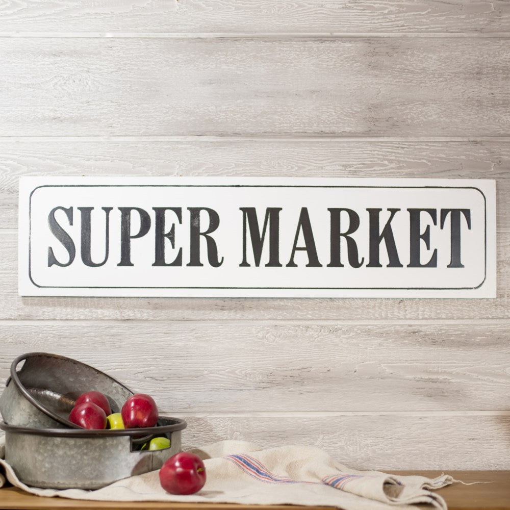 Metal Supermarket Sign - The Nifty Decor