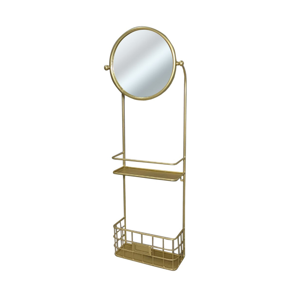 Metal mirror wall shelf - Bombay Mercantile
