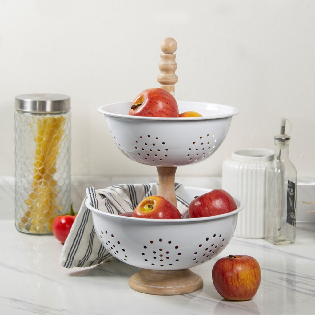 Metal 2 tiered Colander - Bombay Mercantile