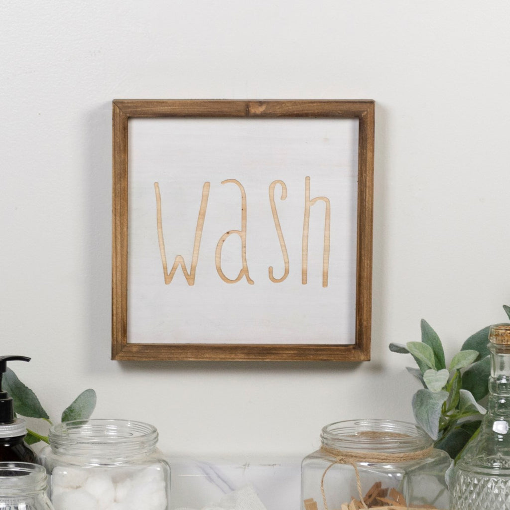 "Wash" Wood sign - Bombay Mercantile