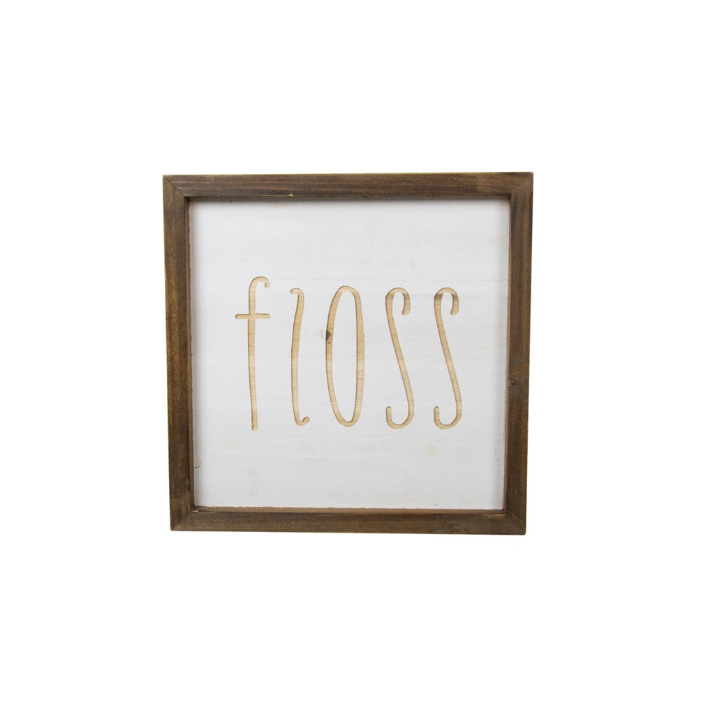 "Floss" Wood Sign - Bombay Mercantile