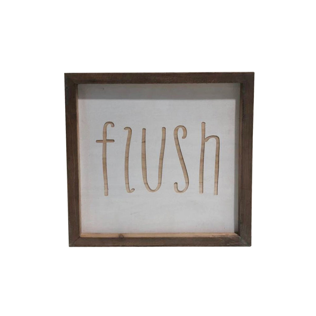 "Flush" Wood sign - Bombay Mercantile