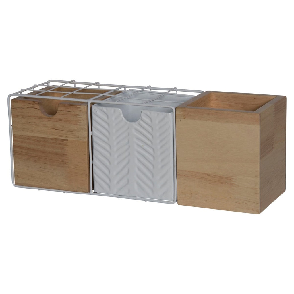 Wood cubby organizer metal - Bombay Mercantile