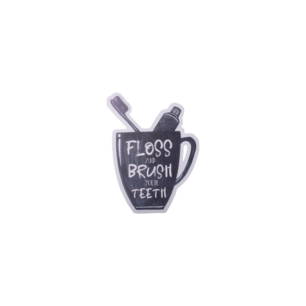 Floss" Black Metal Sign - Bombay Mercantile