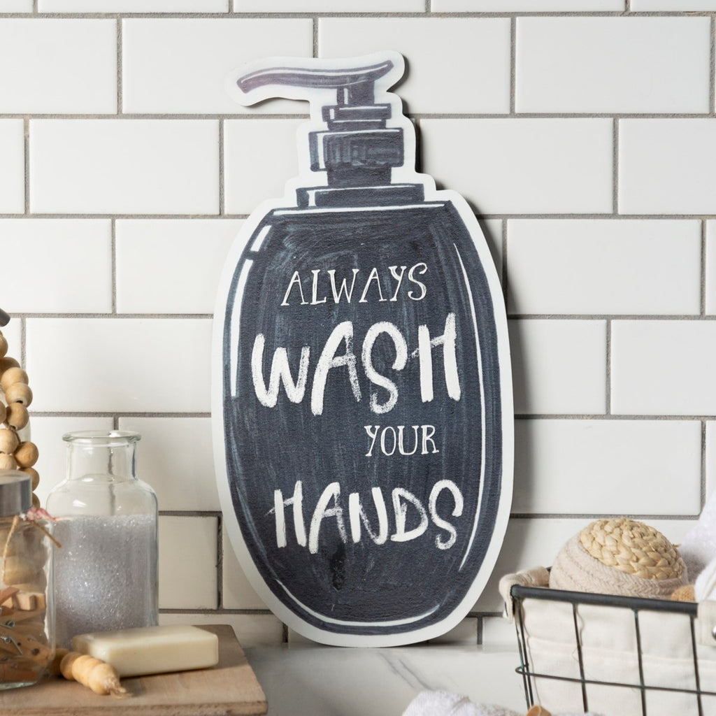"Wash" Black metal sign - Bombay Mercantile