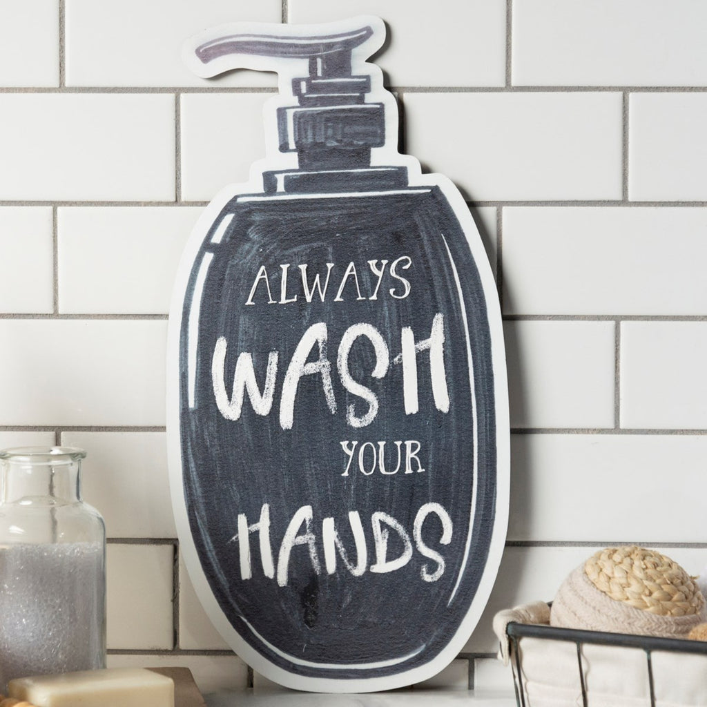 "Wash" Black metal sign - Bombay Mercantile