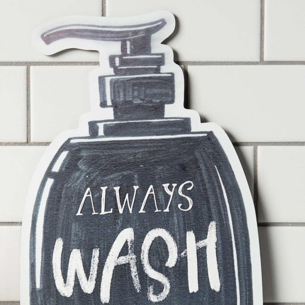 "Wash" Black metal sign - Bombay Mercantile