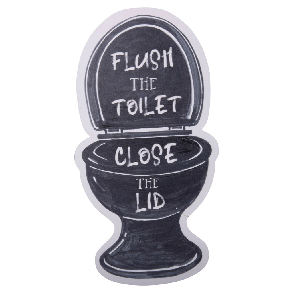 Flush" Black Metal Sign - Bombay Mercantile