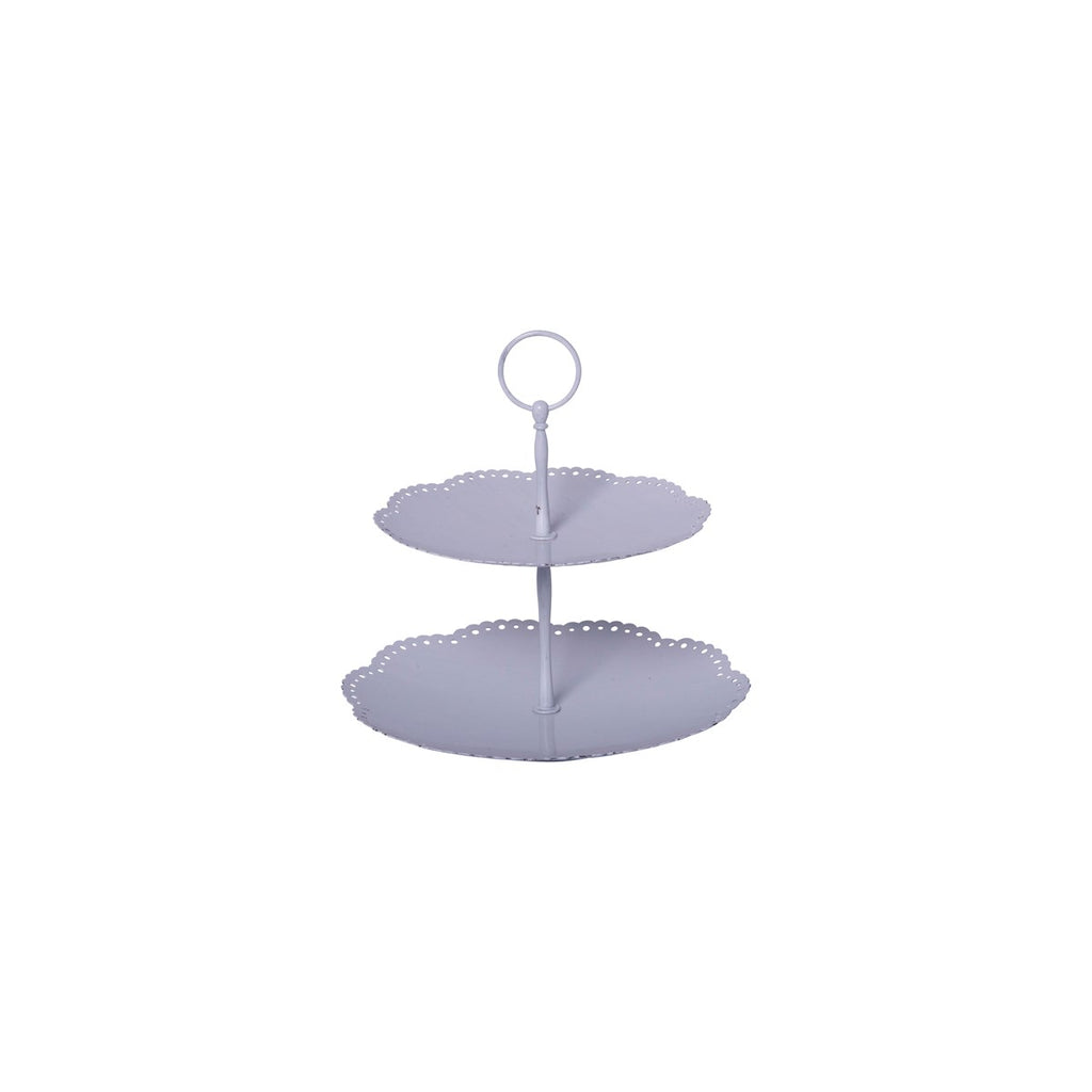 Metal two tiered tray - Bombay Mercantile