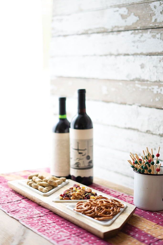 Platter with triangle inserts - The Nifty Decor