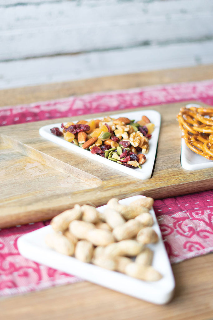 Platter with triangle inserts - The Nifty Decor