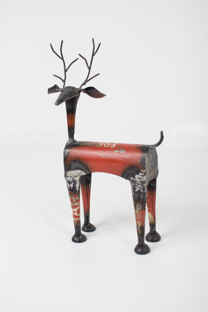 Recycled metal red deer - The Nifty Decor