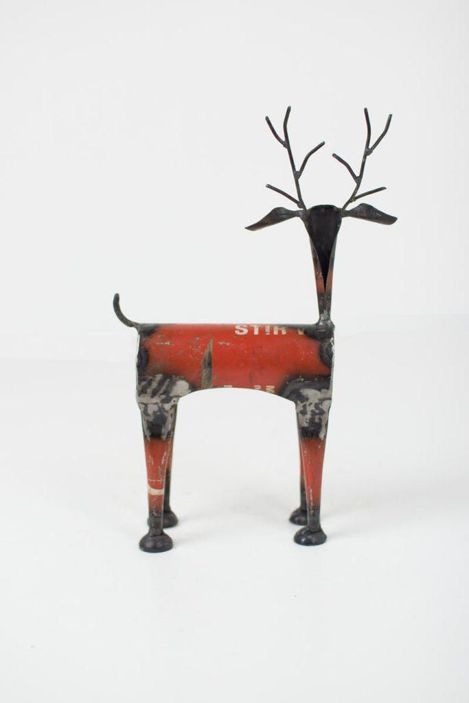 Recycled metal red deer - The Nifty Decor