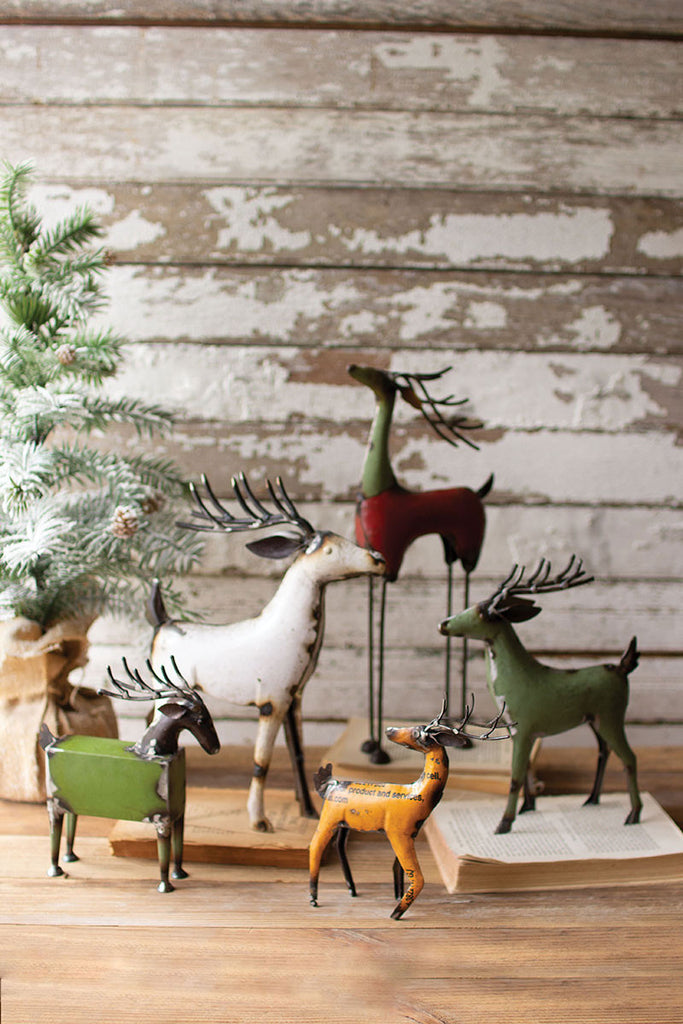 Recycled deer, set of 5 - The Nifty Decor