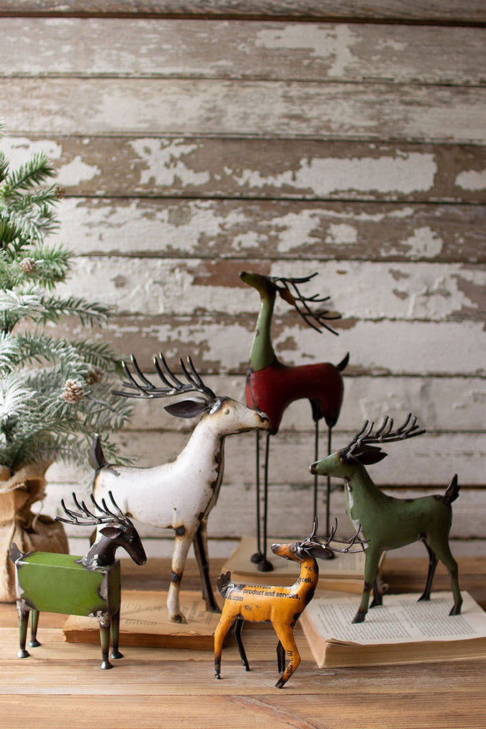 Recycled deer, set of 5 - The Nifty Decor