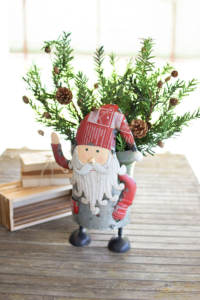 Iron santa with military canister - The Nifty Decor