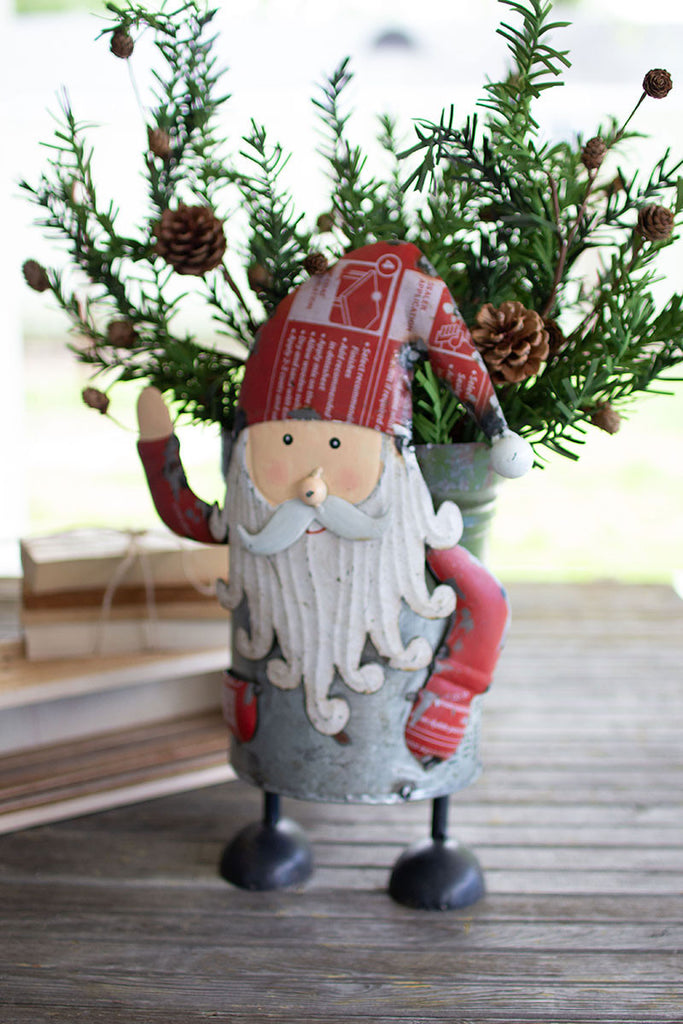 Iron santa with military canister - The Nifty Decor