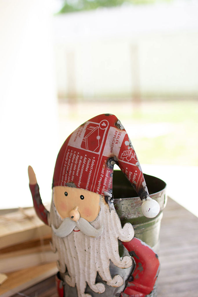 Iron santa with military canister - The Nifty Decor