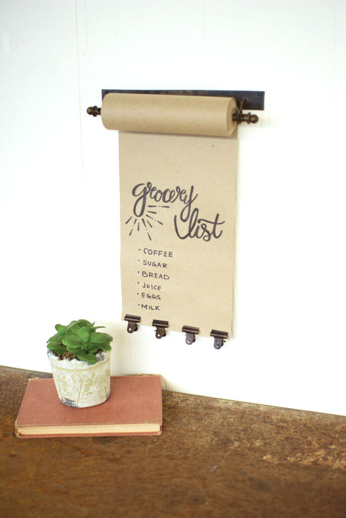 Hanging roll with finish clips - The Nifty Decor