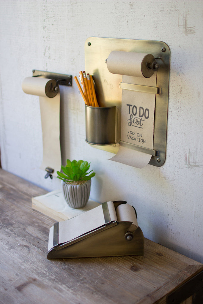 Note roll with brass clip - The Nifty Decor