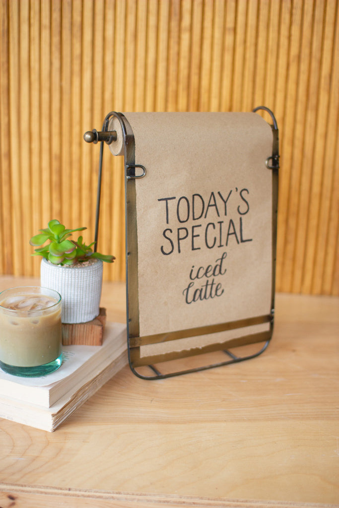 Tabletop note roll with easel - The Nifty Decor