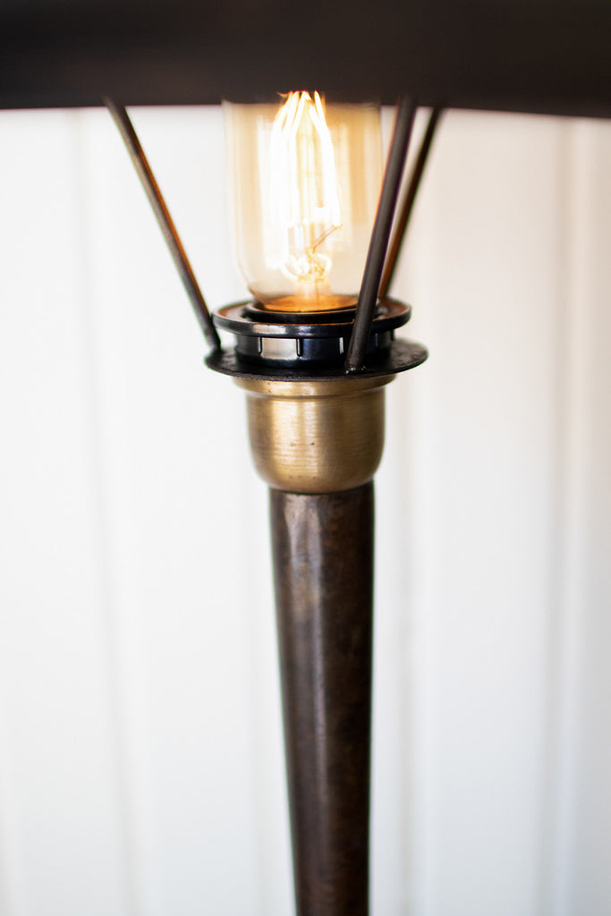 Antique black table lamp with dome shade - The Nifty Decor