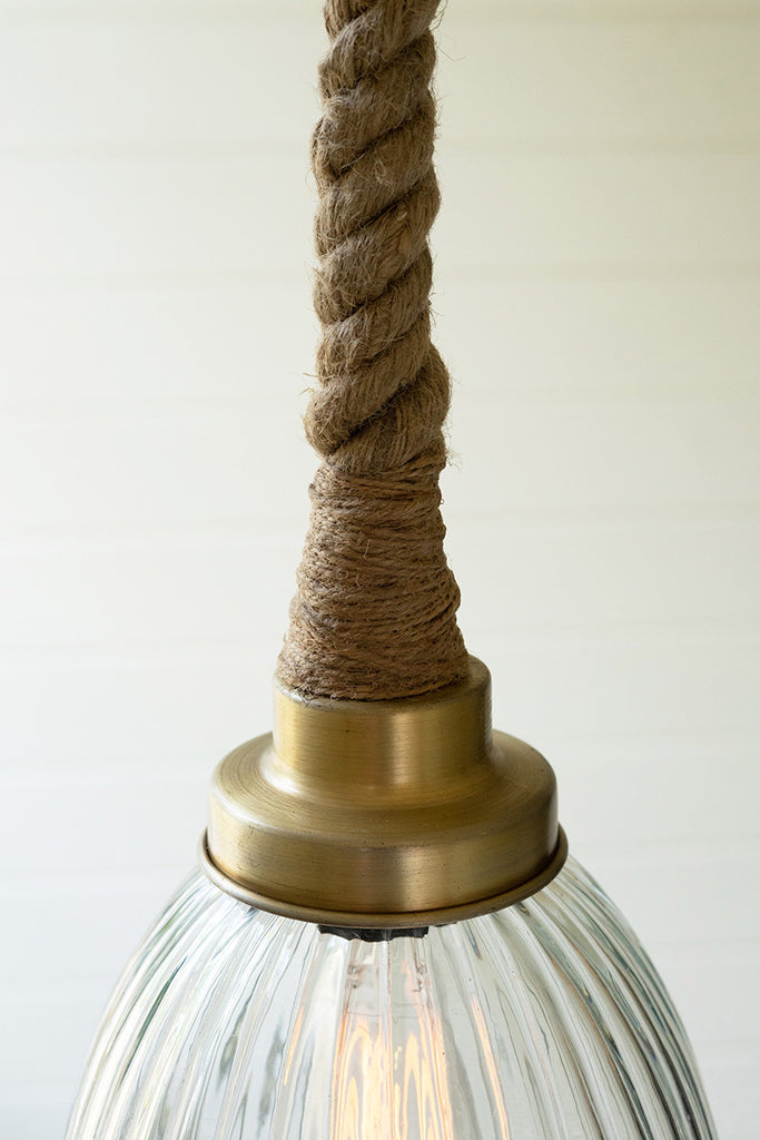 Clear fluted pendant light - The Nifty Decor