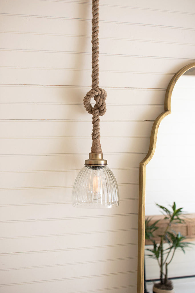 Clear fluted pendant light - The Nifty Decor