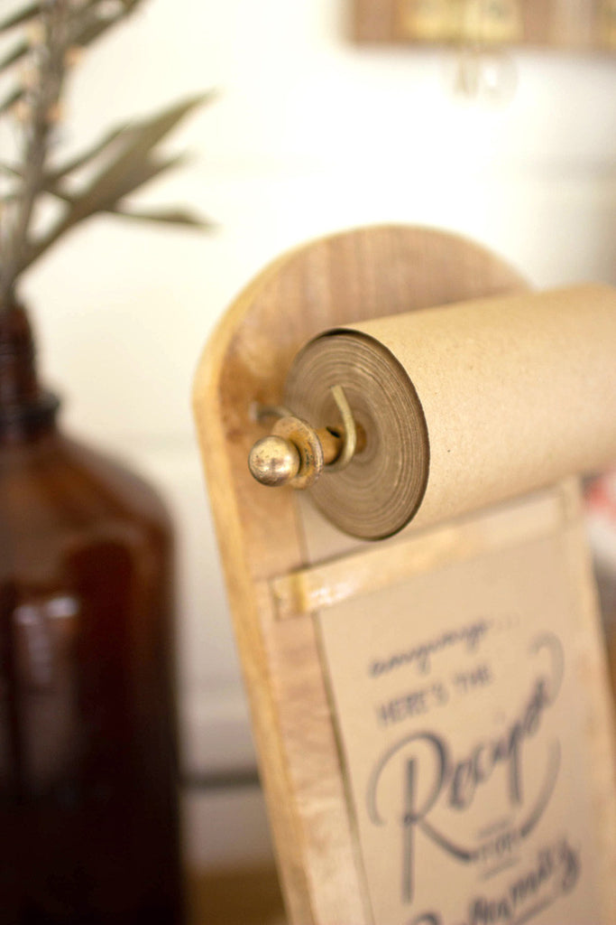 Wooden table top note roll - Bombay Mercantile