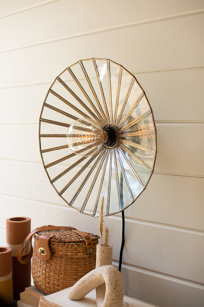 Glass and iron wall sconce lamp - The Nifty Decor