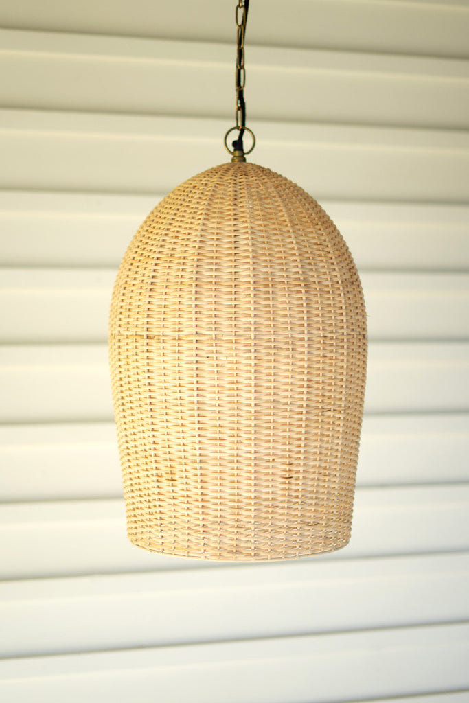 Wicker pendant light - Bombay Mercantile