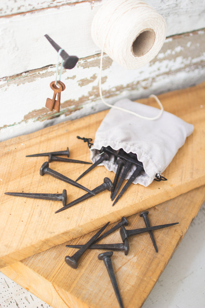 Bag of 24 hand forged nails - The Nifty Decor