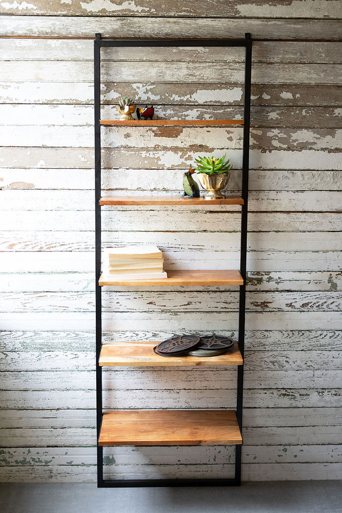 5 shelves wood wall display - The Nifty Decor