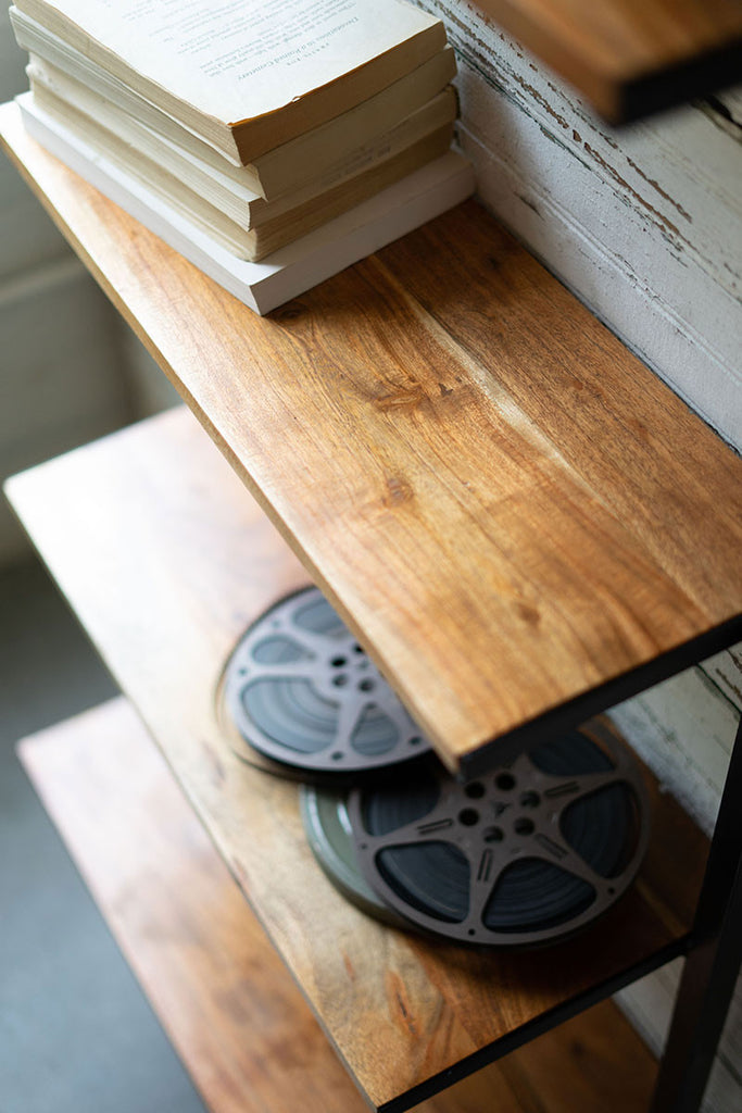 5 shelves wood wall display - The Nifty Decor